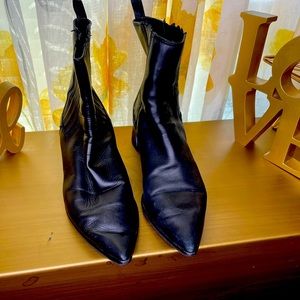 Zara black shoe boots